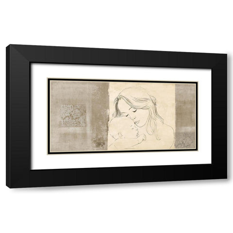 Maternite III (taupe) Black Modern Wood Framed Art Print with Double Matting by Roux, Simon
