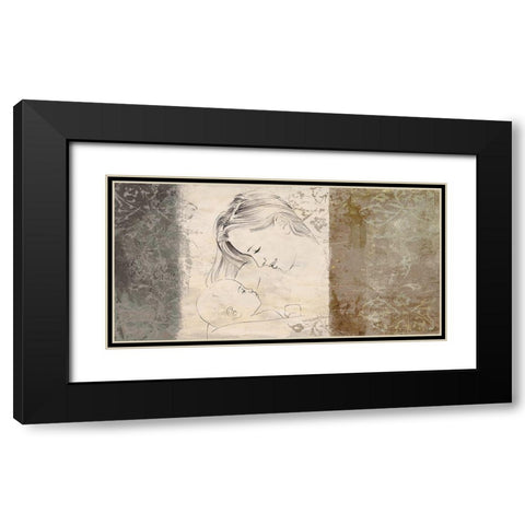 Maternite II (neutral) Black Modern Wood Framed Art Print with Double Matting by Roux, Simon