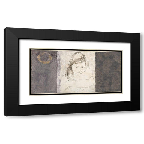 Maternite I (grey) Black Modern Wood Framed Art Print with Double Matting by Roux, Simon