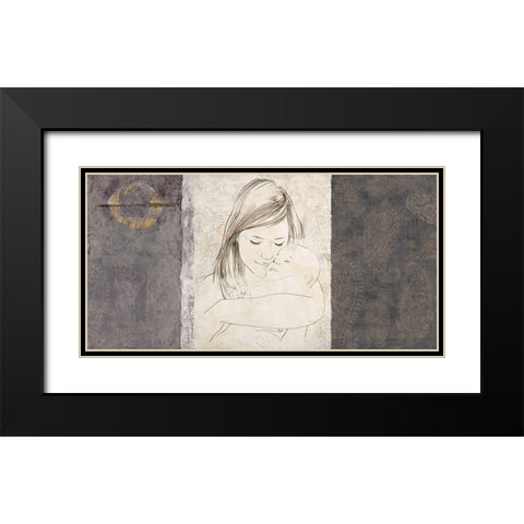 Maternite I (grey) Black Modern Wood Framed Art Print with Double Matting by Roux, Simon