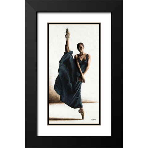 Equilibrium Black Modern Wood Framed Art Print with Double Matting by Young, Richard