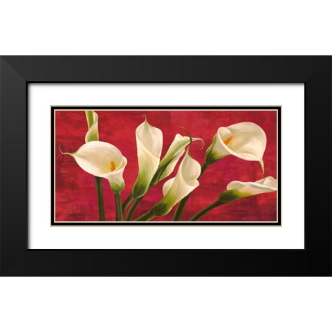 Calle in rosso Black Modern Wood Framed Art Print with Double Matting by Biffi, Serena