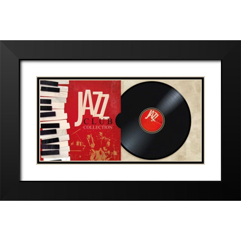 Jazz Club Collection Black Modern Wood Framed Art Print with Double Matting by Hill, Steven
