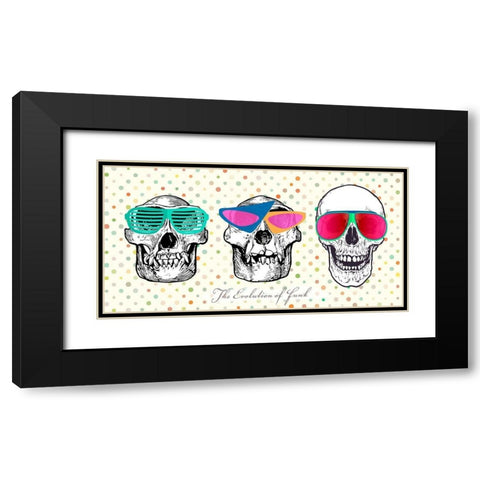 The evolution of funk Black Modern Wood Framed Art Print with Double Matting by Steven, Hill