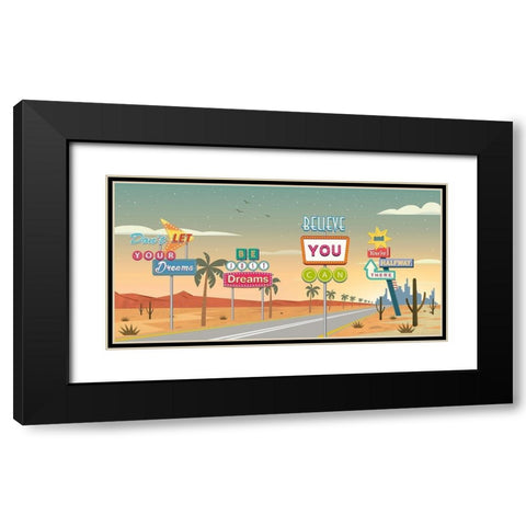 Believe you can... Black Modern Wood Framed Art Print with Double Matting by Steven, Hill