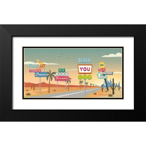 Believe you can... Black Modern Wood Framed Art Print with Double Matting by Steven, Hill