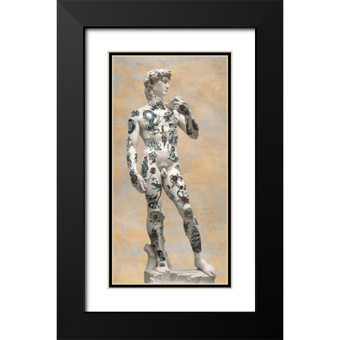 Stattoo I â€“ David Black Modern Wood Framed Art Print with Double Matting by Hill, Steven