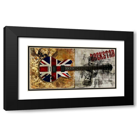 Rockstar Black Modern Wood Framed Art Print with Double Matting by Hill, Steven