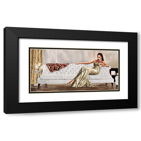 Gala Black Modern Wood Framed Art Print with Double Matting by Jannace, Sergio