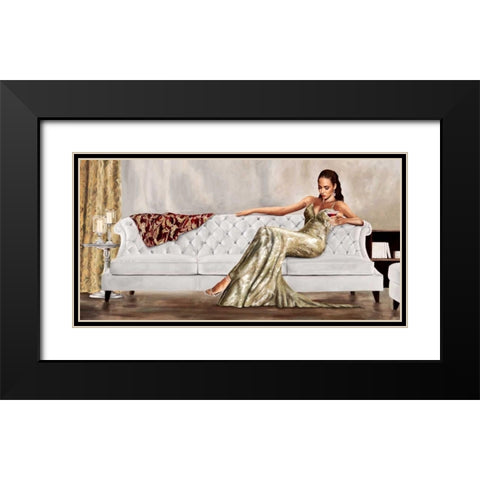 Gala Black Modern Wood Framed Art Print with Double Matting by Jannace, Sergio