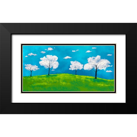 Valley of clouds Black Modern Wood Framed Art Print with Double Matting by Lamanche, Stef