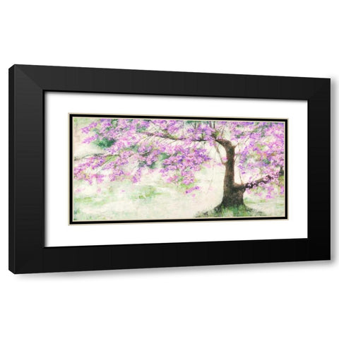 Albero fiorito Black Modern Wood Framed Art Print with Double Matting by Mei, Silvia