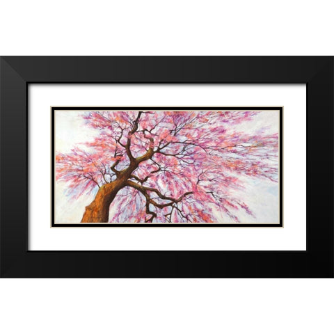 Sotto l albero in fiore Black Modern Wood Framed Art Print with Double Matting by Mei, Silvia