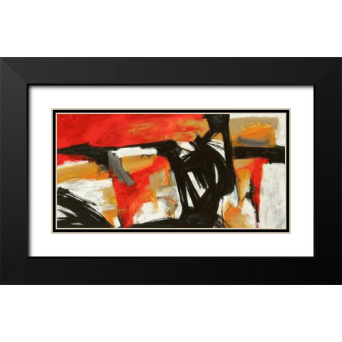 Into the fire Black Modern Wood Framed Art Print with Double Matting by Stone, Jim