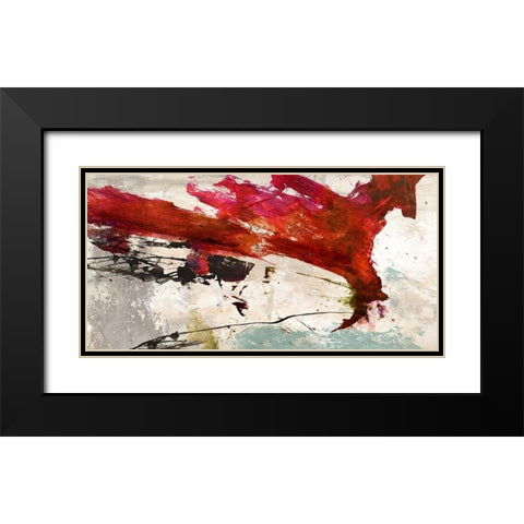 Colors Rumbling Black Modern Wood Framed Art Print with Double Matting by Stone, Jim