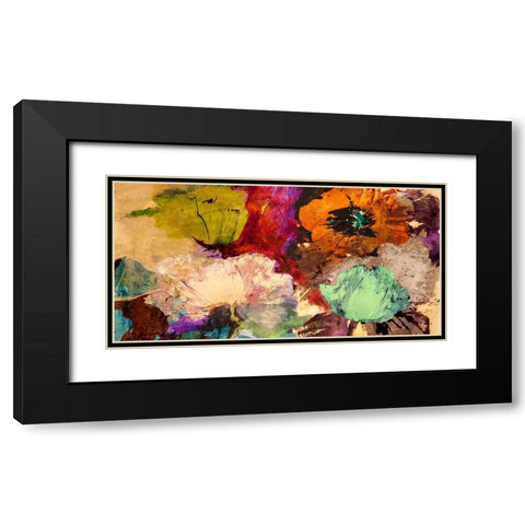 Floating Flowers (detail) Black Modern Wood Framed Art Print with Double Matting by Stone, Jim