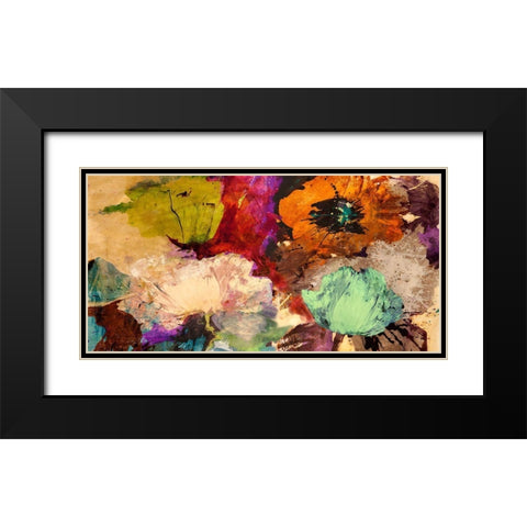 Floating Flowers (detail) Black Modern Wood Framed Art Print with Double Matting by Stone, Jim