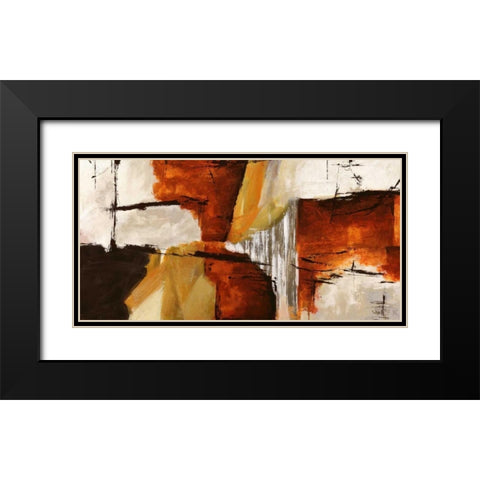 Of Wood and Stone Black Modern Wood Framed Art Print with Double Matting by Stone, Jim