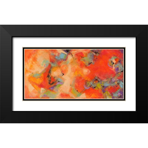 Piacevoli emozioni Black Modern Wood Framed Art Print with Double Matting by Marzari, Tebo