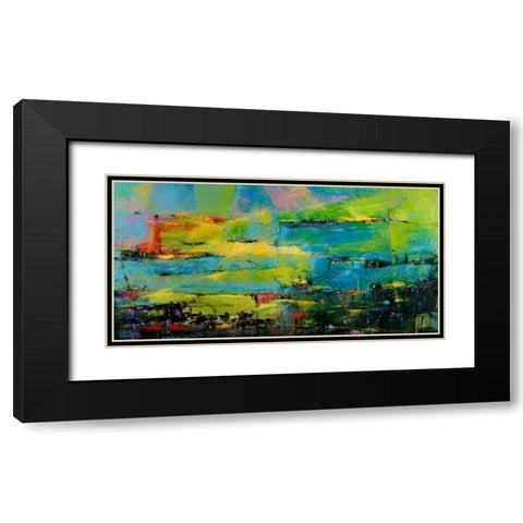 Porto di Istanbul Black Modern Wood Framed Art Print with Double Matting by Marzari, Tebo