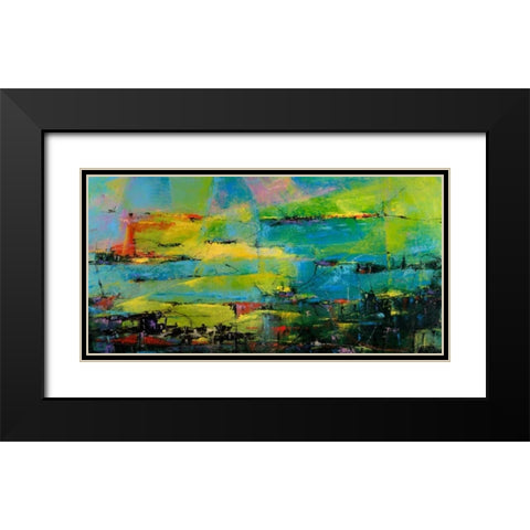 Porto di Istanbul Black Modern Wood Framed Art Print with Double Matting by Marzari, Tebo