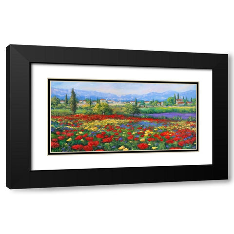 Campagna dolce campagna Black Modern Wood Framed Art Print with Double Matting by Marzari, Tebo