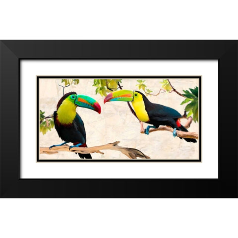 Two of Us Black Modern Wood Framed Art Print with Double Matting by Rizzardi, Teo