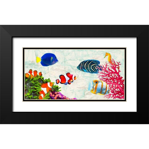 Tropical People Black Modern Wood Framed Art Print with Double Matting by Rizzardi, Teo