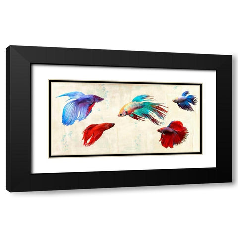 Tropical Parade Black Modern Wood Framed Art Print with Double Matting by Rizzardi, Teo