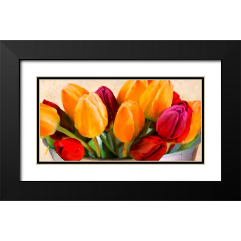 Colorscape I Black Modern Wood Framed Art Print with Double Matting by Rizzardi, Teo