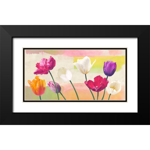 Florilegium Black Modern Wood Framed Art Print with Double Matting by Rizzardi, Teo