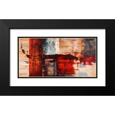 Breathe Black Modern Wood Framed Art Print with Double Matting by Taylor, Heather
