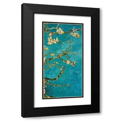 Mandorlo in fiore III Black Modern Wood Framed Art Print with Double Matting by Van Gogh, Vincent