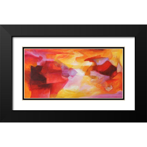 Ipanema Black Modern Wood Framed Art Print with Double Matting by Perelli, Teo Vals