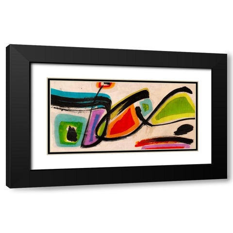 Butterflies Black Modern Wood Framed Art Print with Double Matting by Perelli, Teo Vals