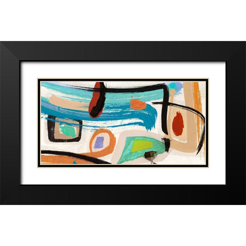 Aventure Black Modern Wood Framed Art Print with Double Matting by Teo, Vals Perelli
