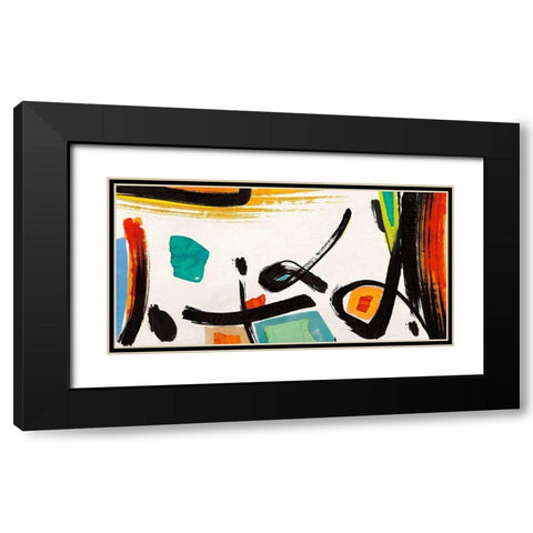 Interlude Black Modern Wood Framed Art Print with Double Matting by Teo, Vals Perelli