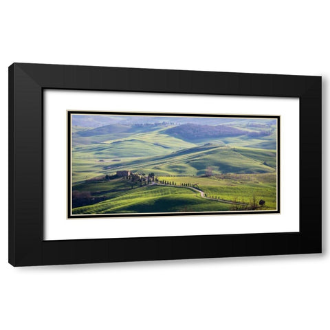 A road in Tuscany Black Modern Wood Framed Art Print with Double Matting by Ratsenskiy, Vadim