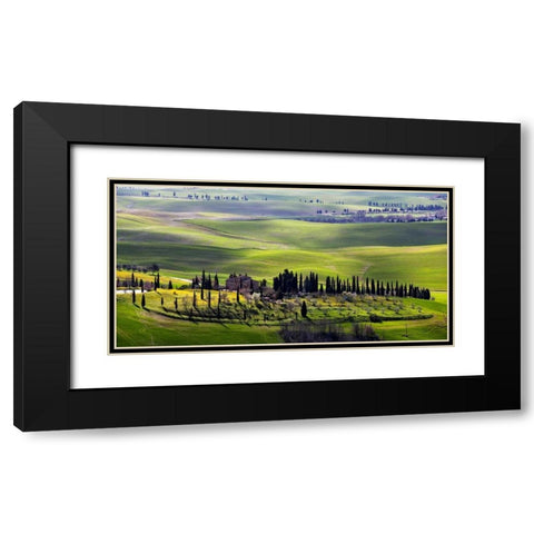 Country houses in Tuscany Black Modern Wood Framed Art Print with Double Matting by Ratsenskiy, Vadim