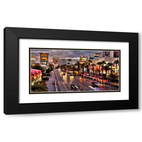 Las Vegas Black Modern Wood Framed Art Print with Double Matting by Ratsenskiy, Vadim