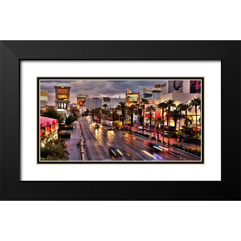 Las Vegas Black Modern Wood Framed Art Print with Double Matting by Ratsenskiy, Vadim