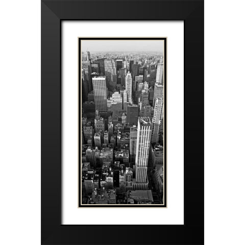Skyscrapers in Manhattan II Black Modern Wood Framed Art Print with Double Matting by Ratsenskiy, Vadim