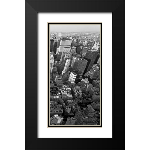 Skyscrapers in Manhattan III Black Modern Wood Framed Art Print with Double Matting by Ratsenskiy, Vadim