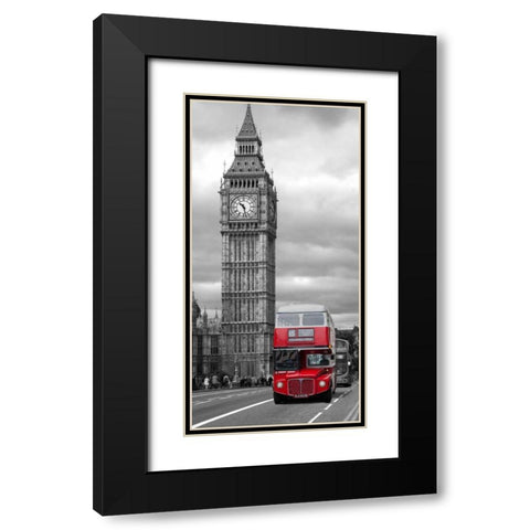 Under the Big Ben Black Modern Wood Framed Art Print with Double Matting by Ratsenskiy, Vadim