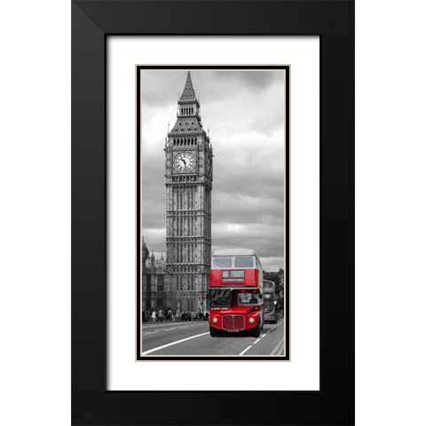 Under the Big Ben Black Modern Wood Framed Art Print with Double Matting by Ratsenskiy, Vadim