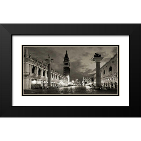 Piazza San Marco, Venice Black Modern Wood Framed Art Print with Double Matting by Ratsenskiy, Vadim