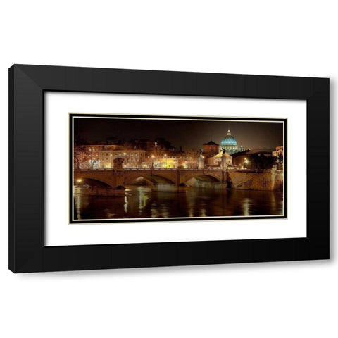 Rome at night Black Modern Wood Framed Art Print with Double Matting by Ratsenskiy, Vadim