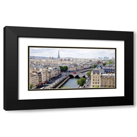 View of Paris Black Modern Wood Framed Art Print with Double Matting by Ratsenskiy, Vadim