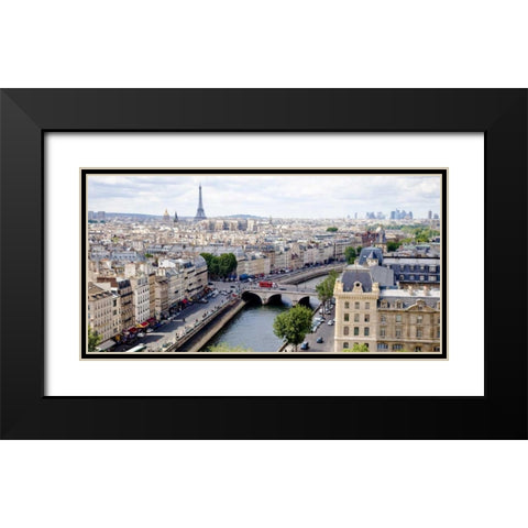 View of Paris Black Modern Wood Framed Art Print with Double Matting by Ratsenskiy, Vadim