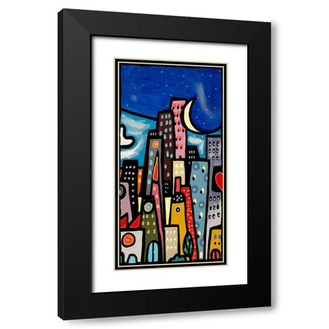 Quando soffia il vento II Black Modern Wood Framed Art Print with Double Matting by Wallas